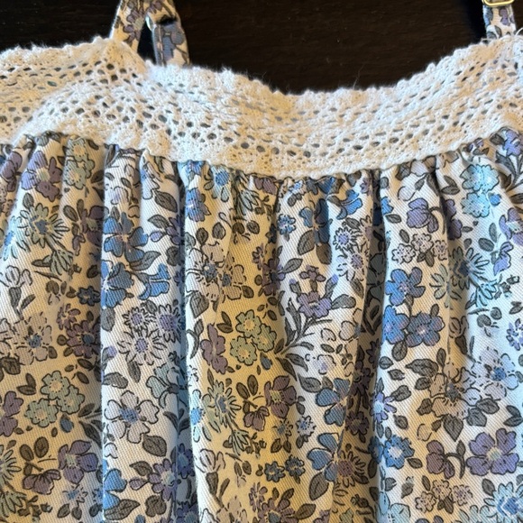 Floral Blue Kids Casual Dress - Picture 5 of 10